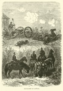 Artillería en acción, octubre 1870 de English School