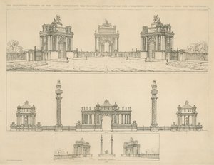 Impresiones de artistas para monumentos de English School