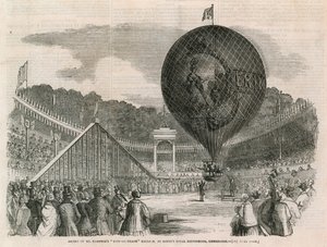 Ascenso del globo Erin-go-nragh del Sr. Hampton, en el Hipódromo Real de Batty, Kensington de English School