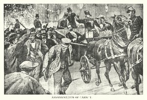 Asesinato de Carnot (grabado) de English School