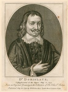 Asesinato del Dr. Isaac Dorislaus, mayo de 1649 (grabado) de English School