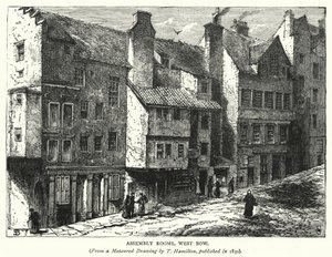 Salas de Asamblea, West Bow (grabado) de English School