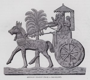 Carro asirio (grabado) de English School