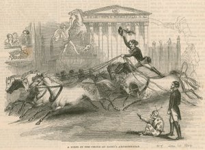 Anfiteatro de Astley, Londres - Una escena en el circo en el Anfiteatro de Batty de English School
