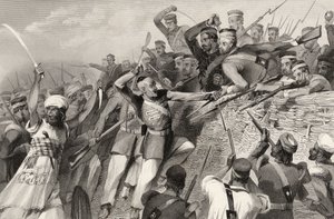 Ataque de los amotinados en la Batería Redan en Luknow, 30 de julio de 1857, de 