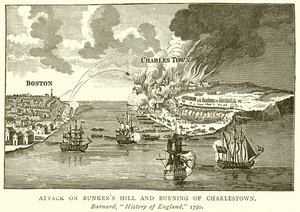Ataque en Bunkers Hill y quema de Charlestown de English School