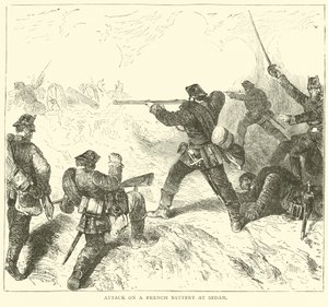 Ataque a una batería francesa en Sedan, septiembre 1870 de English School