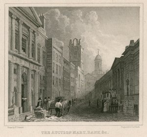 Auction Mart, St Bartholomews Lane, Londres, y Banco de English School