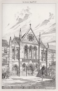 Iglesia congregacional de Agustín, Friar Street, Reading (grabado) de English School