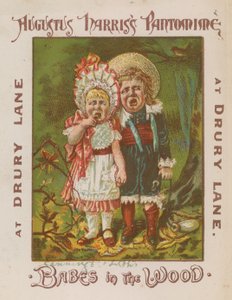 Pantomima de Augustus Harris, Babes in the Wood, en Drury Lane, Londres de English School