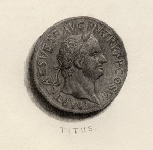 Moneda áurea, de la era de Tito Flavio Vespasiano