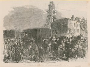 Oro australiano transportado desde los muelles de East India al Banco de Inglaterra de English School