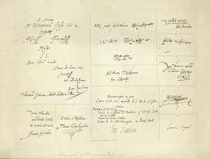 Autógrafos de poetas dramáticos de English School