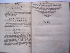 Páginas de The ground-work, or foundation laid, (or so intended) for the framing of a new perfect language: and an universal or commonwriting por Francis Lodowyck, publicado en Londres, 1652