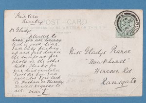 Reverso de la postal de Jim Hogan, 1907