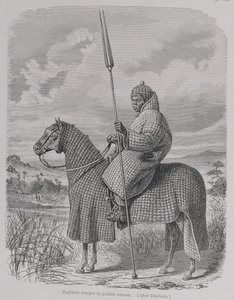Soldado de Baghirmi con armadura acolchada, de 
