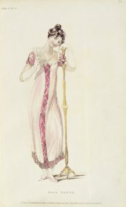 Vestido de baile, lámina de moda de Ackermanns Repository of Arts de English School