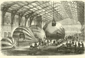 Fábrica de globos, octubre de 1870