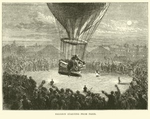 Globo partiendo de París, septiembre 1870 de English School
