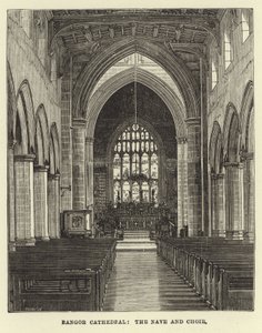 Catedral de Bangor, la Nave y el Coro de English School
