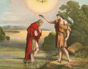 Bautismo de Jesús por Juan el Bautista de English School