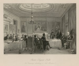 Barber Surgeons Hall, la Compañía admitiendo un nuevo miembro de English School