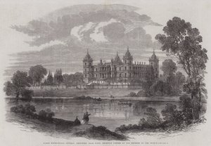 El castillo del barón Rothschild, Ferrieres, cerca de París, visitado recientemente por el emperador de Francia (grabado) de English School