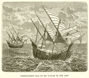 Bartolomé Díaz en su viaje al Cabo de English School