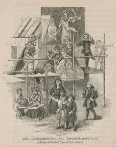 Feria de Bartholomew, 1721; Puesto de Lee y Harper de English School