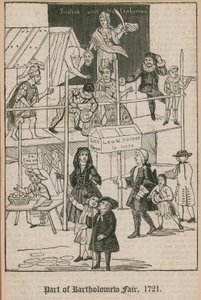 Feria de Bartholomew, 1721; Puesto de Lee y Harper de English School