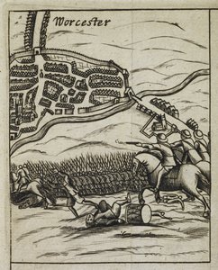 Escena de la batalla de Worcester, de 