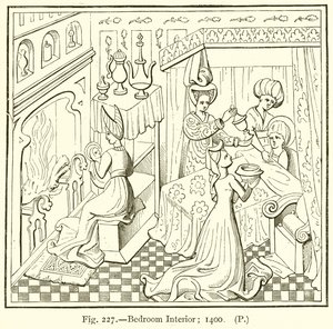 Interior de dormitorio; 1400 de English School