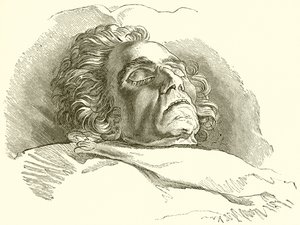 Beethoven en su lecho de muerte