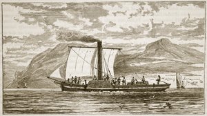 El cometa de Bell, ilustración de Cassells Illustrated History of England de English School