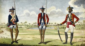 Tropas del Ejército de Bengala, c.1785