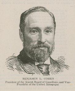 Benjamin L. Cohen, Presidente de la Junta de Guardianes Judíos y Vicepresidente de la Sinagoga Unida