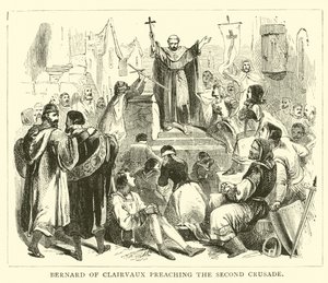 Bernardo de Claraval predicando la Segunda Cruzada de English School