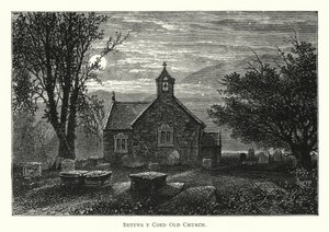 Iglesia Vieja de Bettws y Coed (grabado)