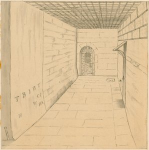 Paseo de la jaula de pájaros en la prisión de Newgate
