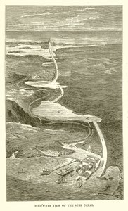 Vista aérea del Canal de Suez
