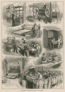 Fabricación de galletas en la fábrica de Messrs Peak, Frean and Co. de English School