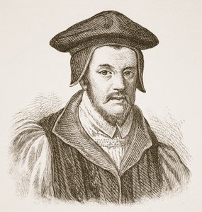 Obispo Jewel, ilustración de The Church of England: A History for the People por H.D.M. Spence-Jones de English School