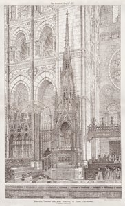Trono del obispo ahora siendo erigido en la Catedral de Cork