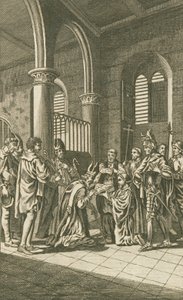 Obispos y ciudadanos de Londres jurando lealtad a Guillermo el Conquistador de English School