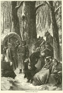 Bivouac en la nieve, noviembre 1870 de English School