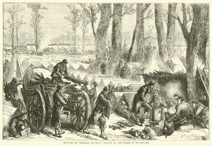 Bivouac de las tropas del General Ducrot en el bosque de Vincennes, octubre de 1870 de English School