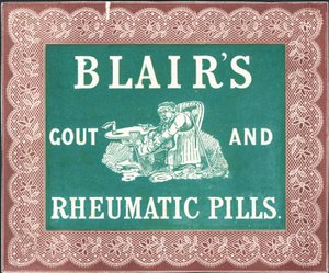Píldoras para la gota y el reumatismo de Blair