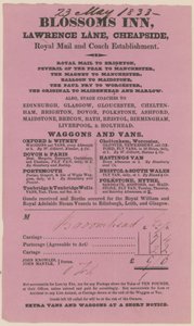 Blossoms Inn, Lawrence Lane, Cheapside, Bill