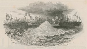 Explosión del banco de arena whiting en Limehouse Reach de English School