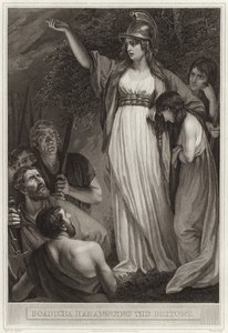 Boudica arengando a los britanos